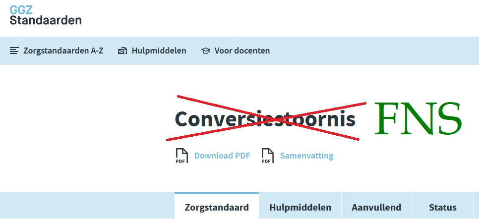 Herziening GGZ Zorgstandaard Conversiestoornis naar FNS