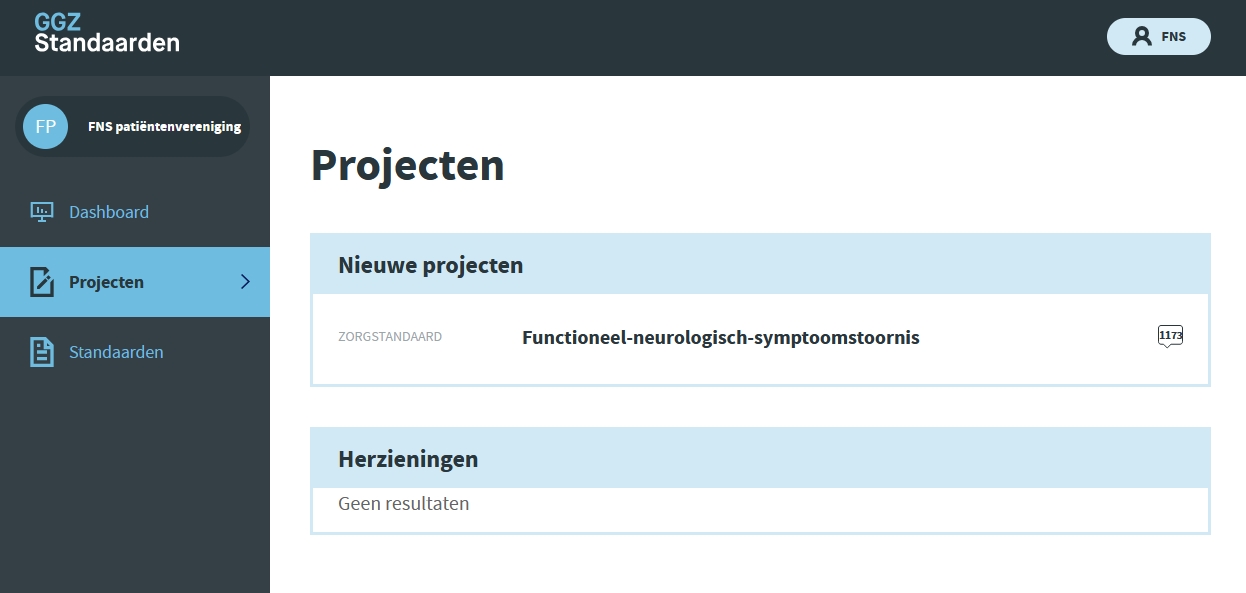 Herziening GGZ Zorgstandaard Conversiestoornis naar FNS